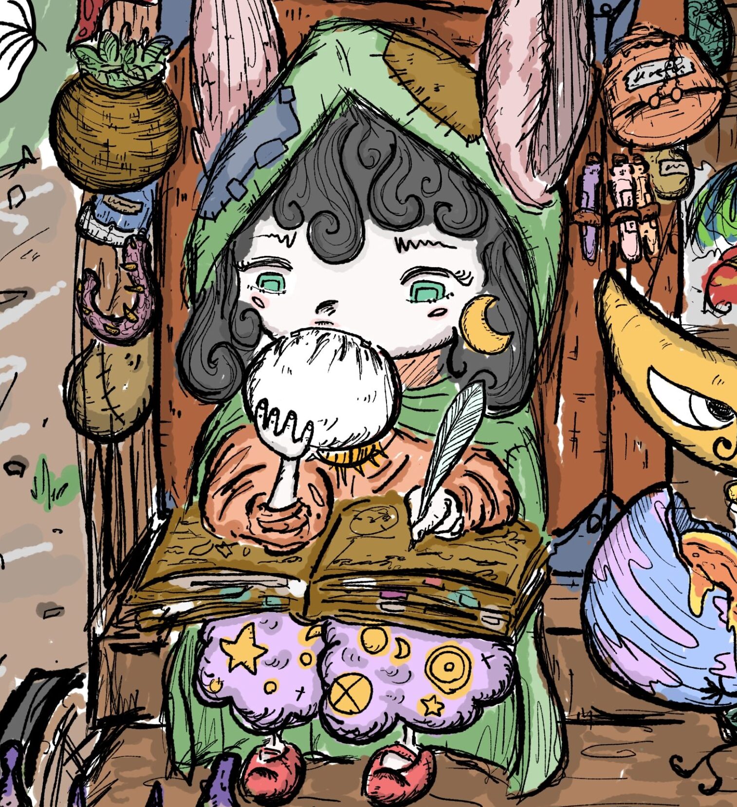 モモのイラスト